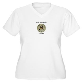 WFTB - A01 - 04 - Weapons & Field Training Battalion with Text - Women's V-Neck T-Shirt